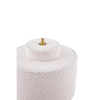 Lampa stołowa boucle japandi kremowa Noah 25cm detal